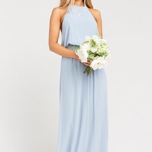 SHOW ME YOUR MUMU SMALL STEEL BLUE HEATHER DRESS